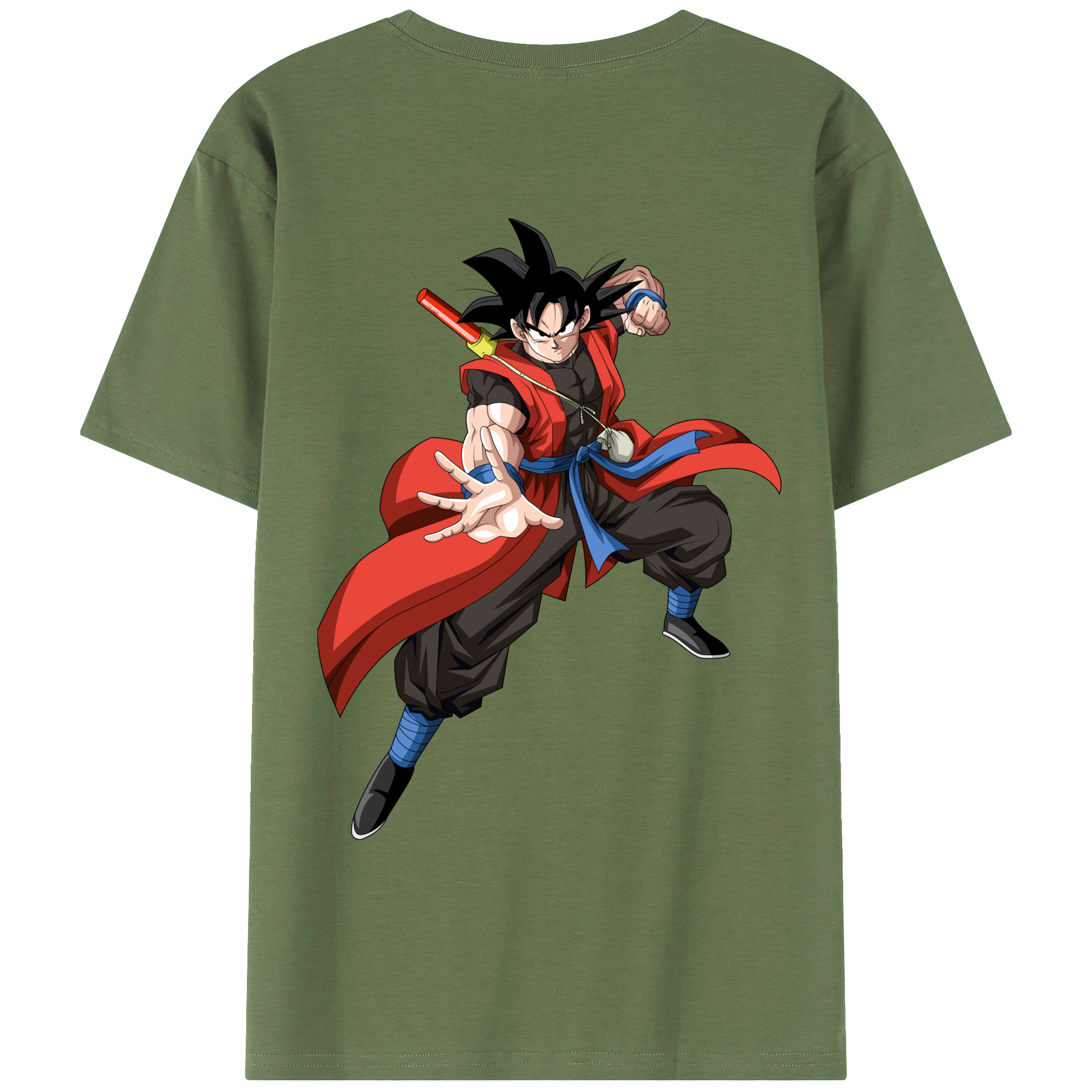 （画像用） ドラゴンボール 孫悟空（そん ごくう）Son Goku カカロット DRAGON BALL Kakarotto 綿100％ メンズ半袖Tシャツ（バックプリント） 通気性